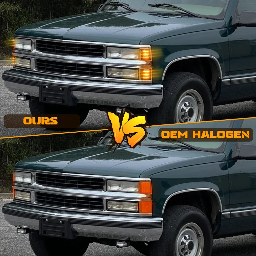 LED Corner Side Marker Turn Signal Lights for Chevy C K 1500 2500 3500 1994 to 1998