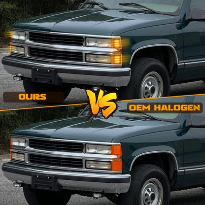 LED Corner Side Marker Turn Signal Lights for Chevy C K 1500 2500 3500 1994 to 1998