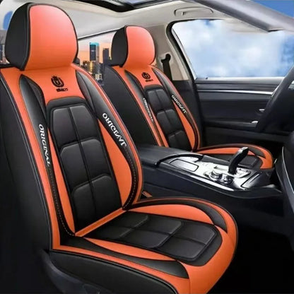 Universal Full Leather Car Seat Cover – Premium All-Season Protection for Driver & Passenger Seats