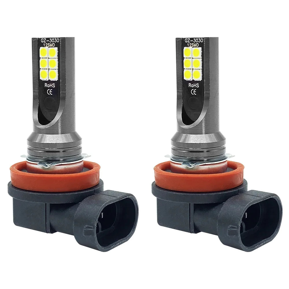 Super Bright LED Fog Light Bulbs – 6000K White (2-Pack)