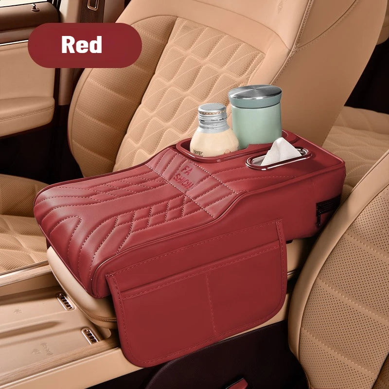 Universal Car Armrest with Storage & Cup Holder – Multifunctional Auto Center Console Organizer