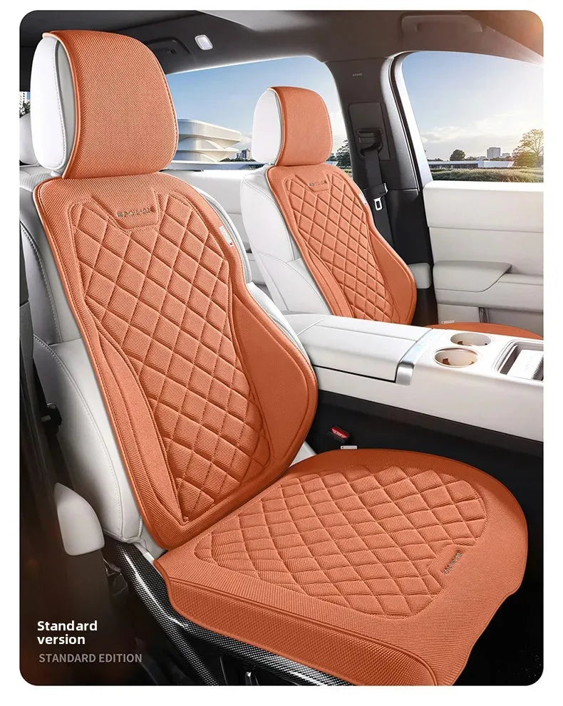 Universal Breathable Linen Car Seat Cover – Premium Full Protection Cushion for Cars & SUVs
