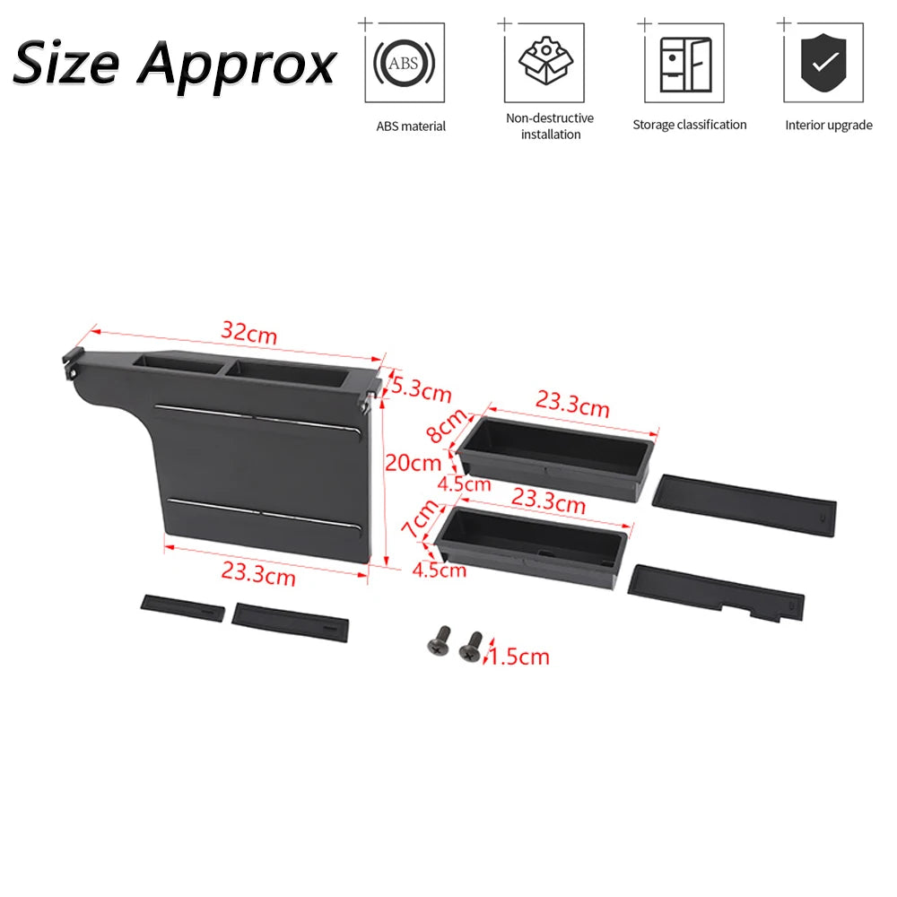 Center Console Armrest Organizer Tray for Ford F-150, F-250, F-350 & F-450 (2015–2020)