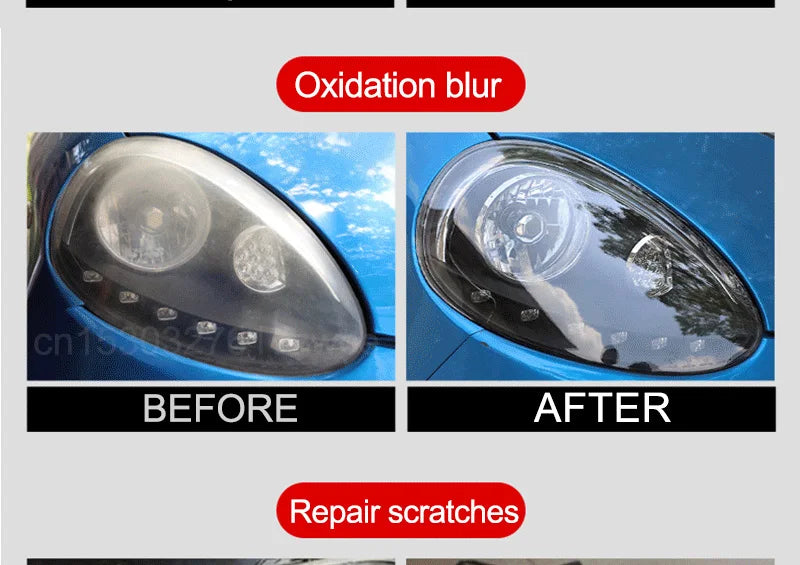 Headlight Restoration Polish – Remove Yellowing and Oxidation in Minutes (108g)