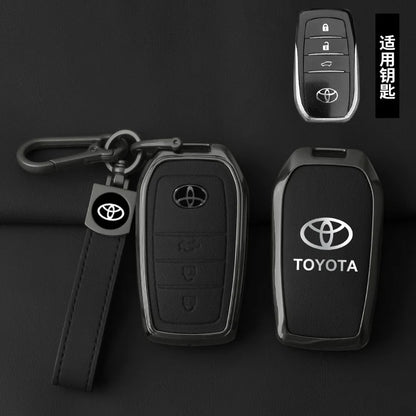 Zinc alloy and leather key case for Toyota – Stylish protection for your car key