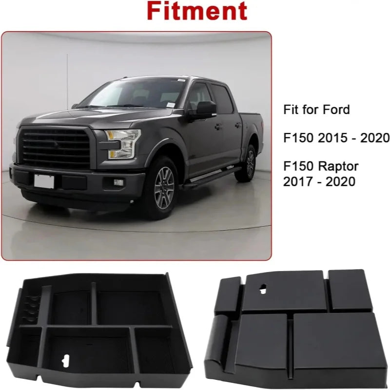 Center Console Organizer Tray for Ford F-150 & Raptor (2015–2020)
