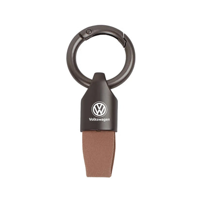 Luxuriöser VW-Wildleder-Schlüsselanhänger – Modischer Autoschlüsselhalter aus Zinklegierung in 4 eleganten Farben