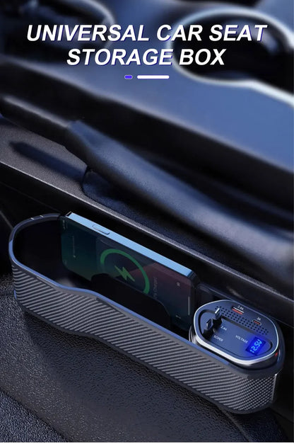 Multifunctional car seat gap holder with wireless charging &amp; 40W USB/USB-C charging port