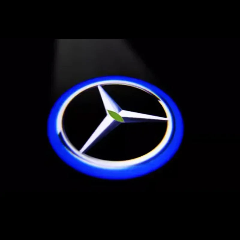 2er-Set LED Türlicht Projektor mit Mercedes-Benz Logo – mit Kompatibel W212, W205, AMG, GLA, GLC, GLB, GLE