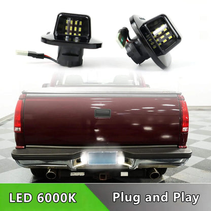 LED License Plate Lights for Chevy GMC Silverado Sierra Tahoe Yukon and More