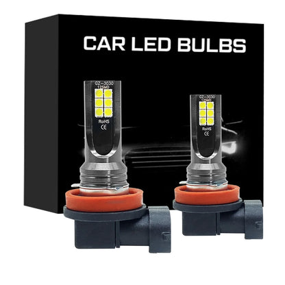 Super Bright LED Fog Light Bulbs – 6000K White (2-Pack)