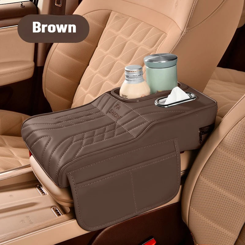 Universal Car Armrest with Storage & Cup Holder – Multifunctional Auto Center Console Organizer