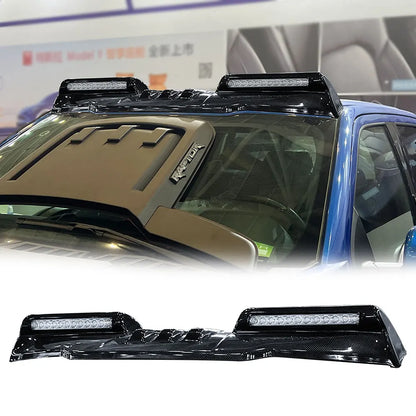 Carbon Look LED Roof Light Bar Pods for Ford F-150 Raptor – Off-Road Styling Upgrade