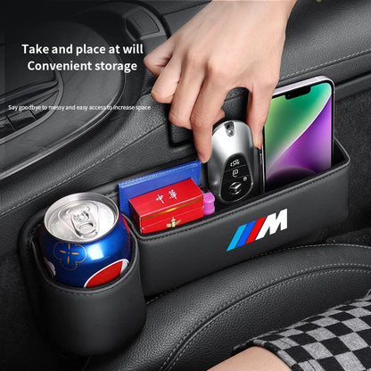 Premium Car Seat Gap Organizer with Cup Holder & Storage Pocket