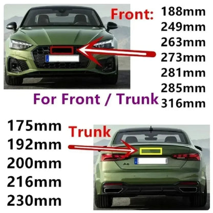 Black or silver 4-ring emblem for Audi – front grill &amp; rear logo badge (A3, A4, A5, A6, A7, Q2, Q3, Q5, Q8, TT)