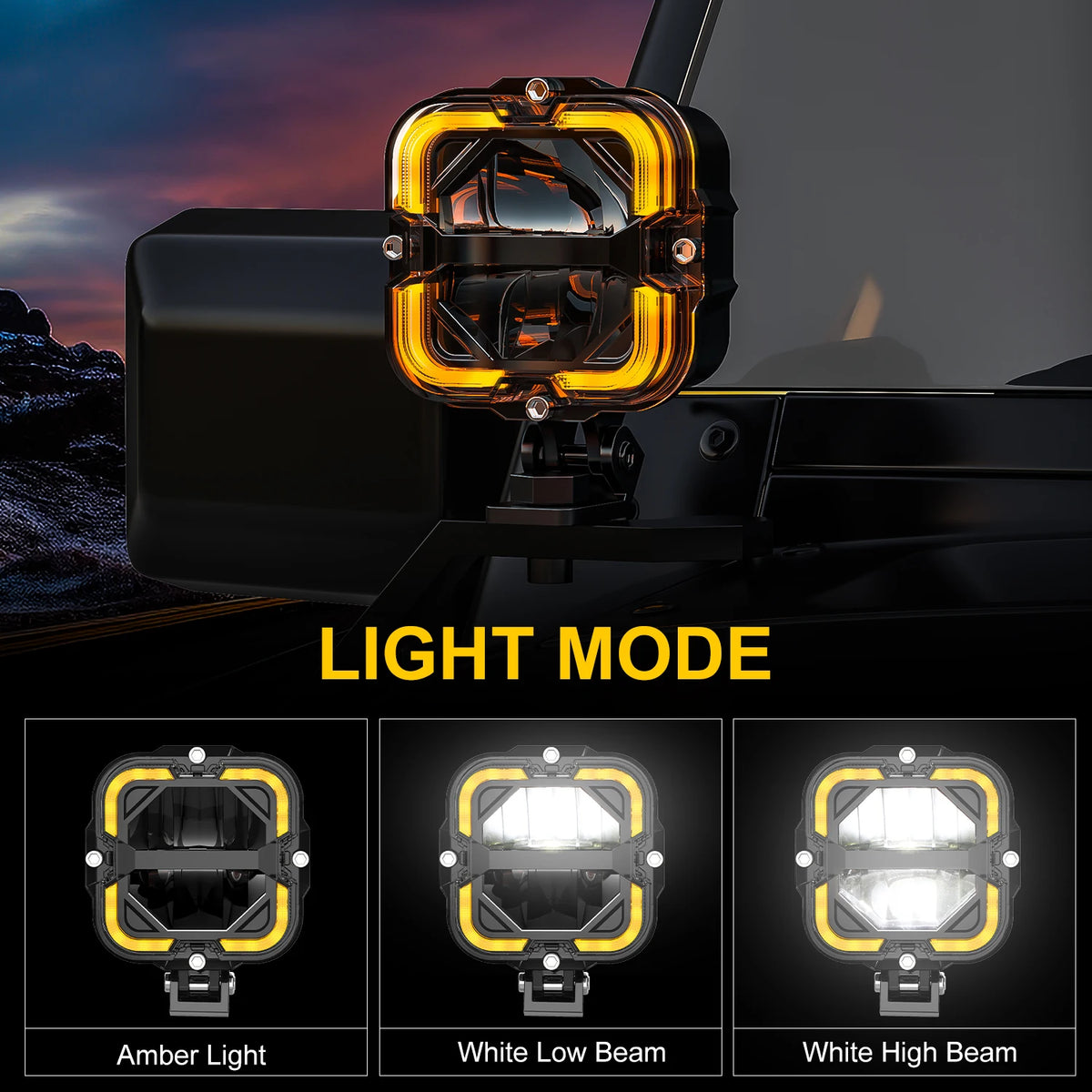 Super Bright LED Work Light Bar for Trucks SUVs ATVs and Motorcycles