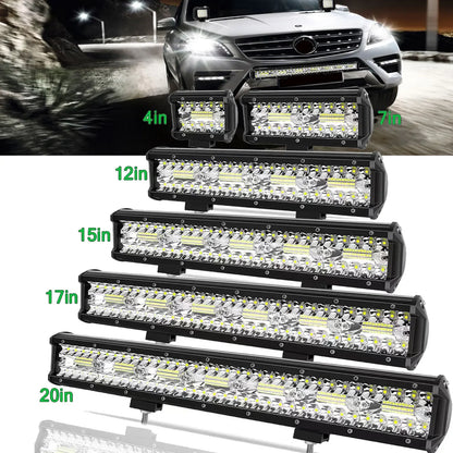High-Power LED Off-Road Light Bar – Spot & Flood Work Light for Trucks, SUVs & 4x4