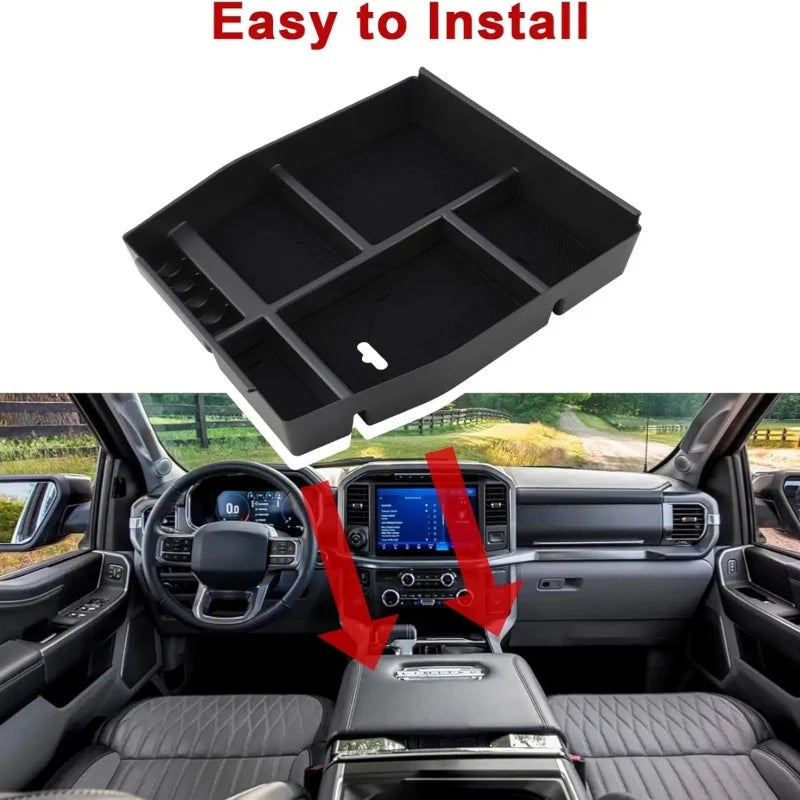 Center Console Organizer Tray for Ford F-150 & Raptor (2015–2020)