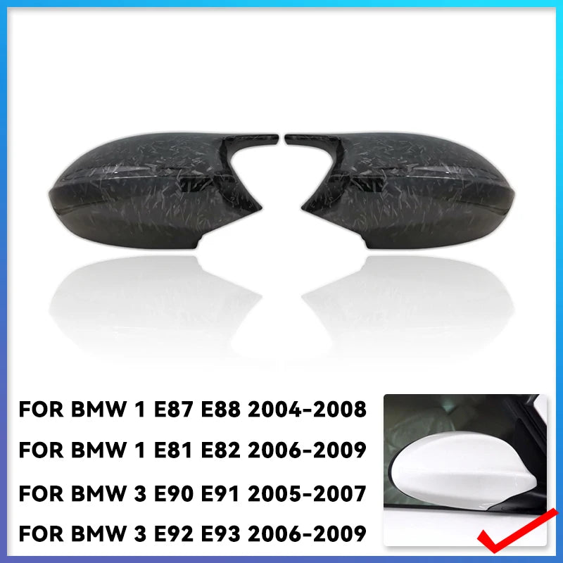 M3 Style Carbon Fiber Mirror Caps for BMW 1 & 3 Series