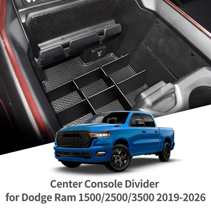 Center Armrest Storage Organizer for Dodge Ram 1500 2500 3500 2019 to 2025