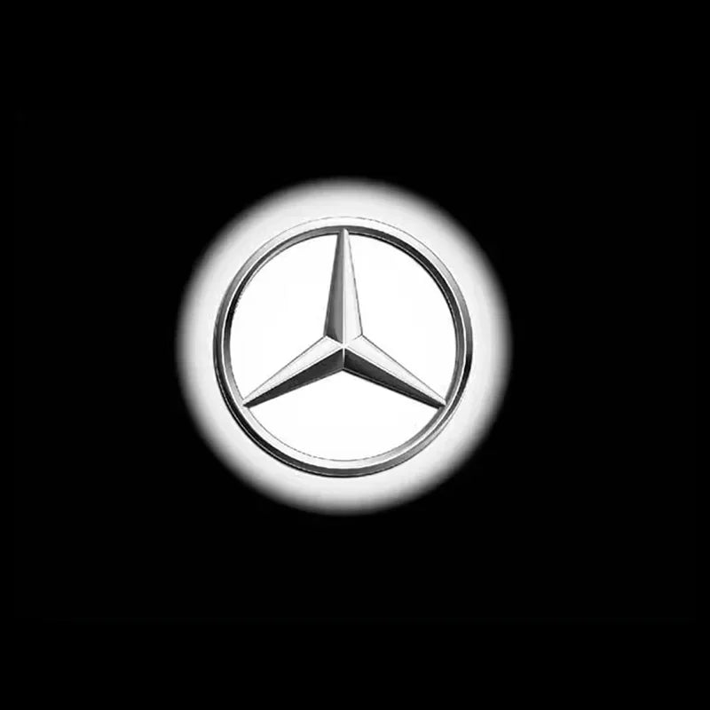 2er-Set LED Türlicht Projektor mit Mercedes-Benz Logo – mit Kompatibel W212, W205, AMG, GLA, GLC, GLB, GLE