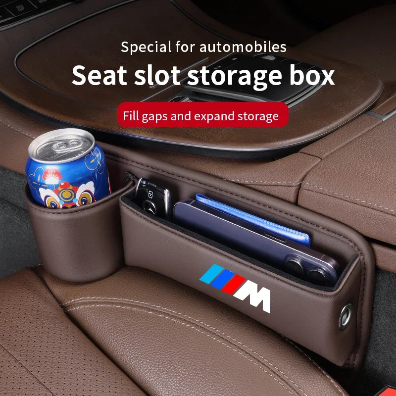 Premium Car Seat Gap Organizer with Cup Holder & Storage Pocket