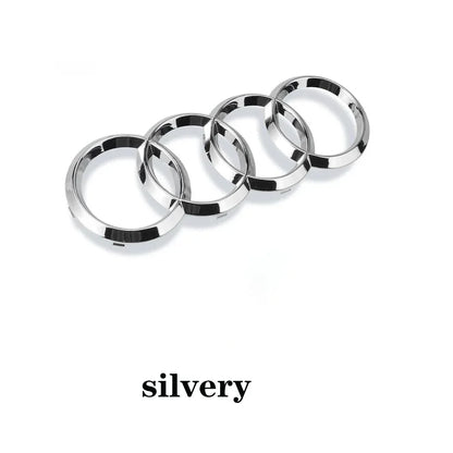Black or silver 4-ring emblem for Audi – front grill &amp; rear logo badge (A3, A4, A5, A6, A7, Q2, Q3, Q5, Q8, TT)
