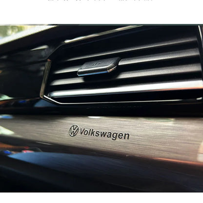 Emblèmes intérieurs en métal 3D VW – Badges adhésifs haut de gamme pour tableau de bord, volant et console