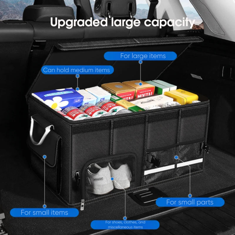 Portable Foldable Car Trunk Organizer – Waterproof Oxford Storage Box up to 92L