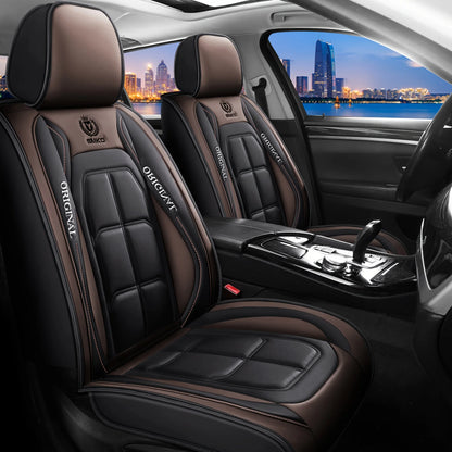 Universal Full Leather Car Seat Cover – Premium All-Season Protection for Driver & Passenger Seats