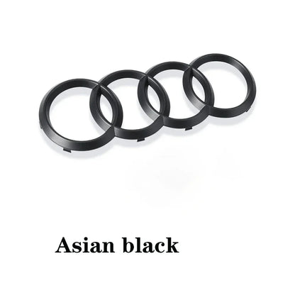 Black or silver 4-ring emblem for Audi – front grill &amp; rear logo badge (A3, A4, A5, A6, A7, Q2, Q3, Q5, Q8, TT)