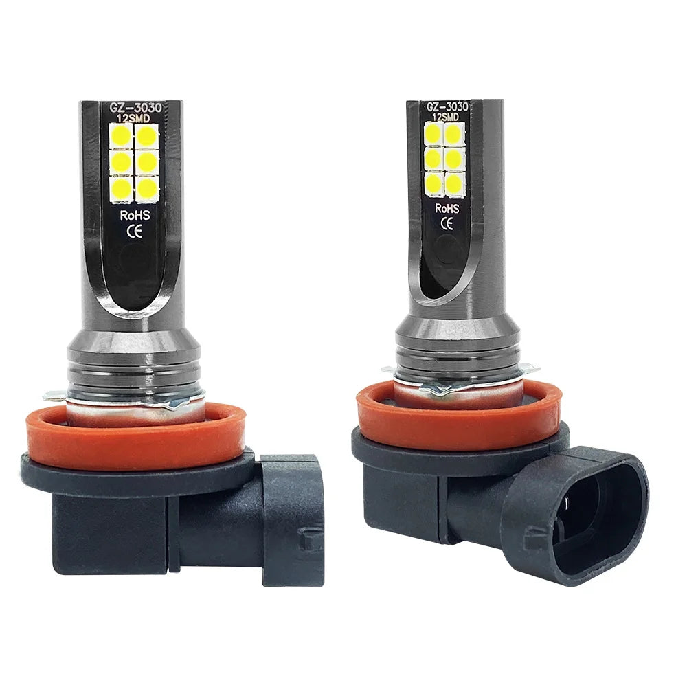 Super Bright LED Fog Light Bulbs – 6000K White (2-Pack)