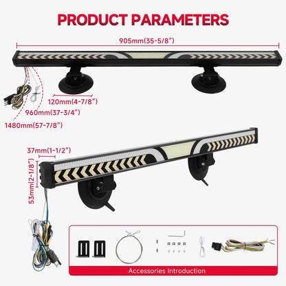 LED Tailgate Light Bar – Sequential Brake, Reverse & Turn Signal for Ford Trucks