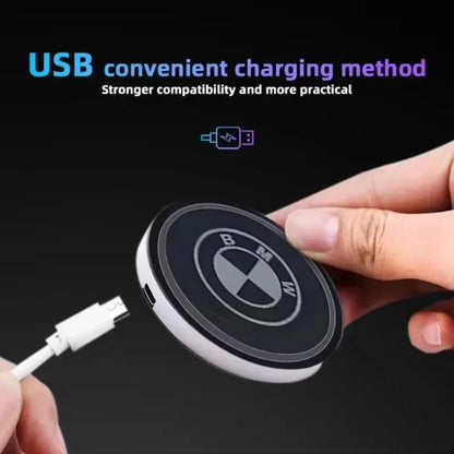 7-Color LED Cup Holder Lights – USB Rechargeable Ambient Coasters for BMW