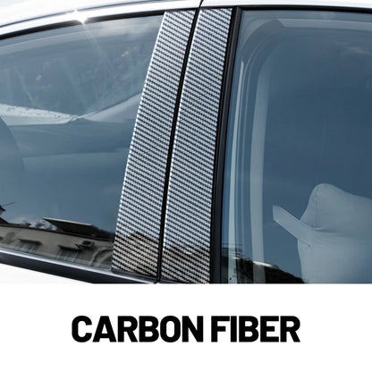 Gloss Black Door Pillar Trim Covers for Honda CRV 2012 to 2016 6 Piece Set