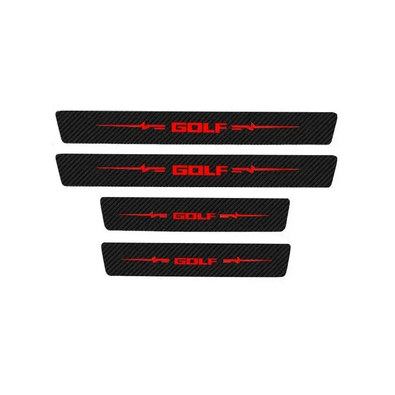 Door sill stickers for VW Golf – anti-scratch protection with a sporty design (4-piece set)