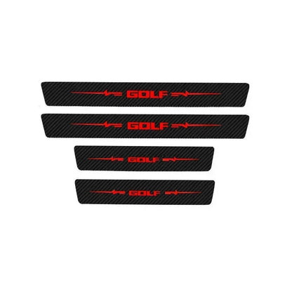 Door sill stickers for VW Golf – anti-scratch protection with a sporty design (4-piece set)