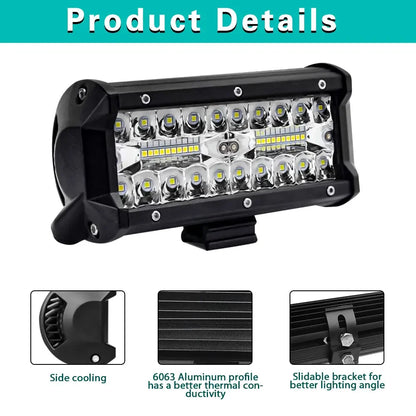 High-Power LED Off-Road Light Bar – Spot & Flood Work Light for Trucks, SUVs & 4x4