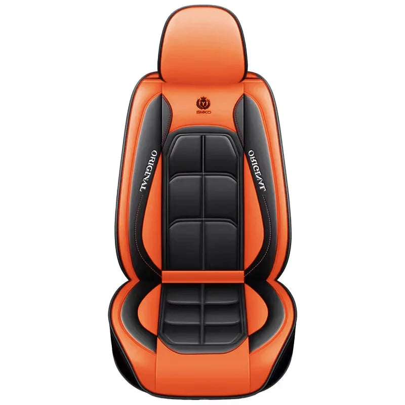 Universal Full Leather Car Seat Cover – Premium All-Season Protection for Driver & Passenger Seats