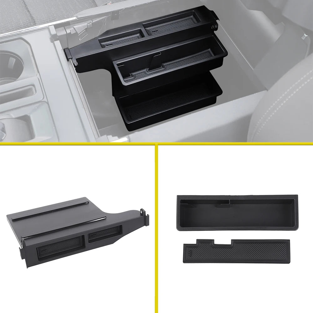 Center Console Armrest Organizer Tray for Ford F-150, F-250, F-350 & F-450 (2015–2020)