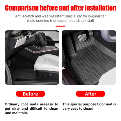 3D TPE All Weather Floor Mats for Chevy Silverado and GMC Sierra 2019 to 2023