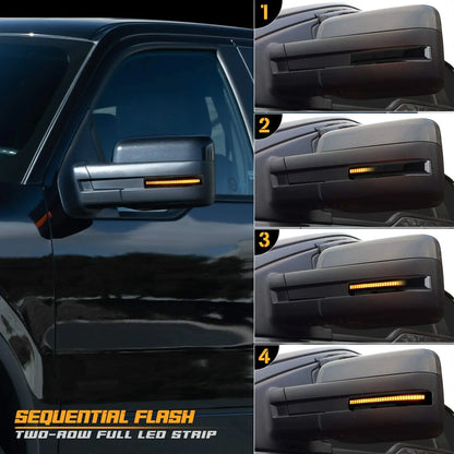 Sequential LED Side Mirror Turn Signal Lights for Ford F-150 & Raptor (2009–2014)