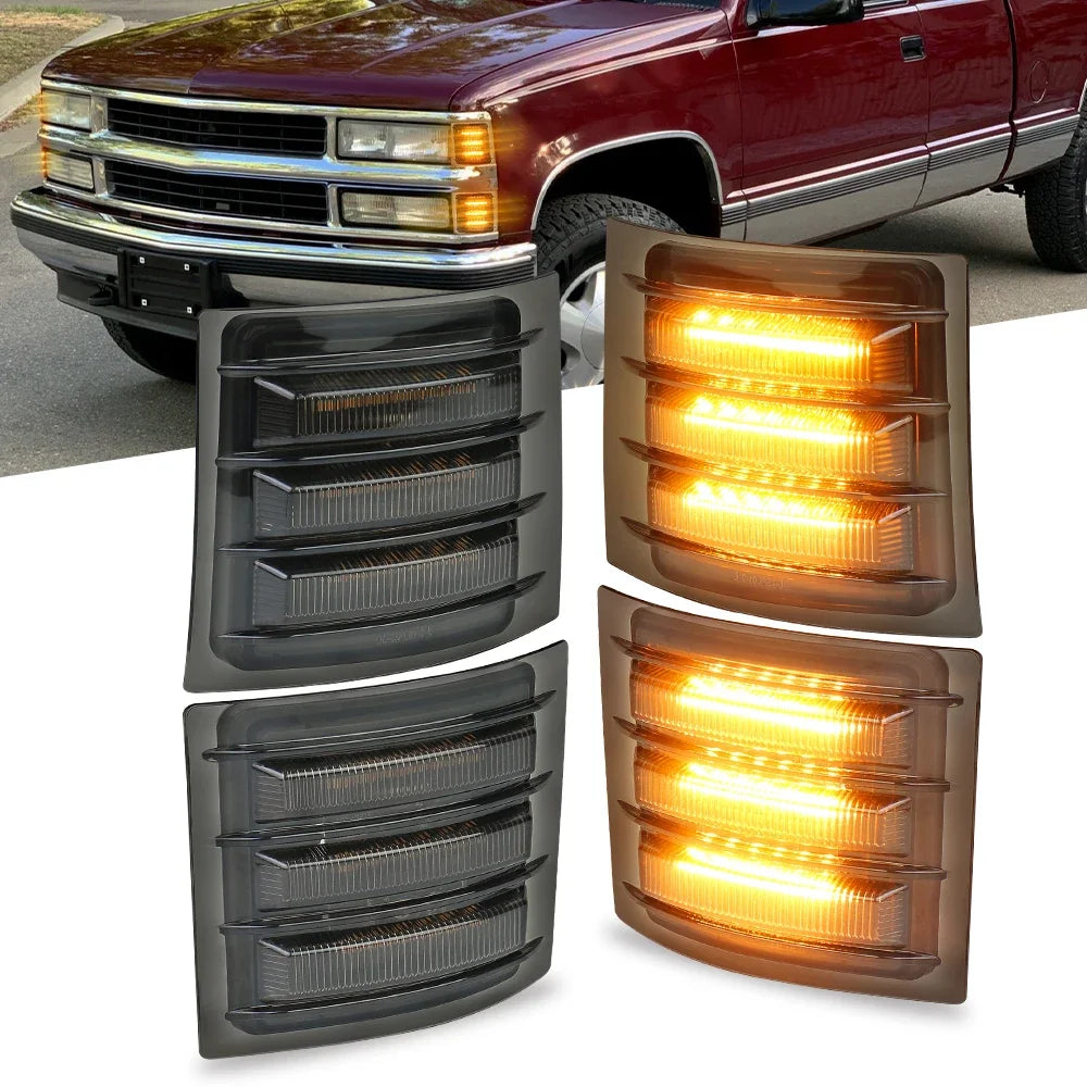 LED Corner Side Marker Turn Signal Lights for Chevy C K 1500 2500 3500 1994 to 1998