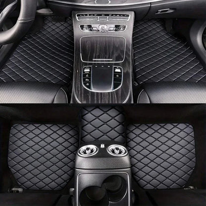 Universal 5PCS Car Floor Mats – Waterproof PU Leather Auto Interior Protection Set for Most Vehicles