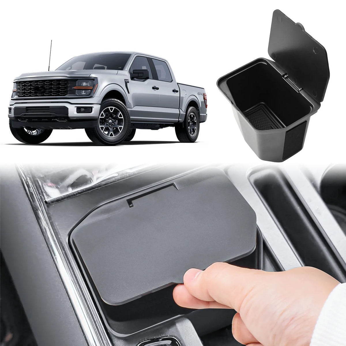 Center Console Coin Holder Tray for Ford F-150 & F-150 Lightning (2021–2026)