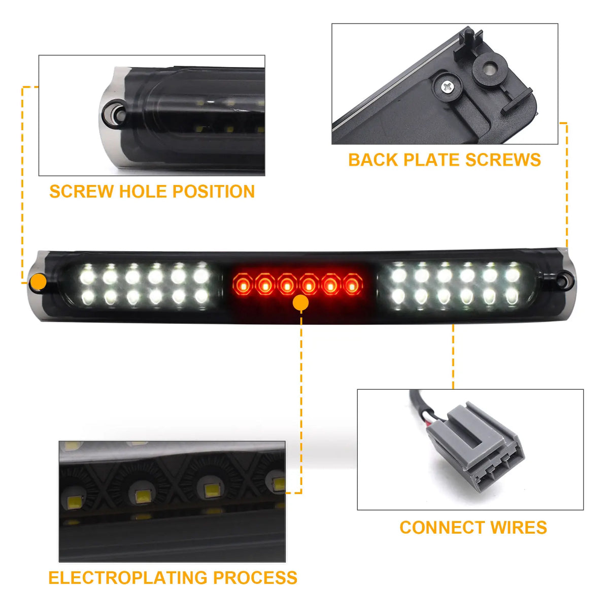 LED Third Brake Light with Cargo Lights for Ford F-150 & Excursion (1997–2005