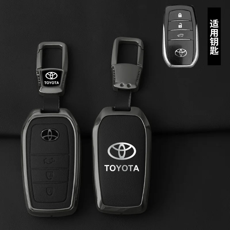 Zinc alloy and leather key case for Toyota – Stylish protection for your car key