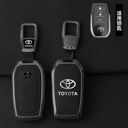 Zinc alloy and leather key case for Toyota – Stylish protection for your car key