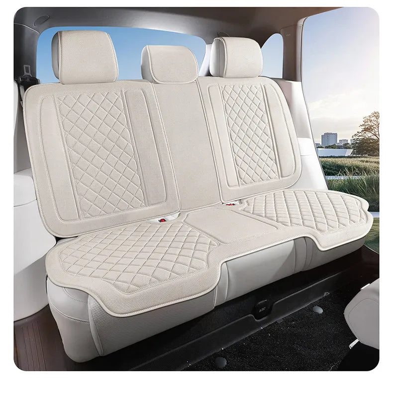 Universal Breathable Linen Car Seat Cover – Premium Full Protection Cushion for Cars & SUVs