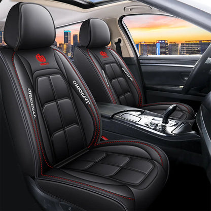 Universal Full Leather Car Seat Cover – Premium All-Season Protection for Driver & Passenger Seats